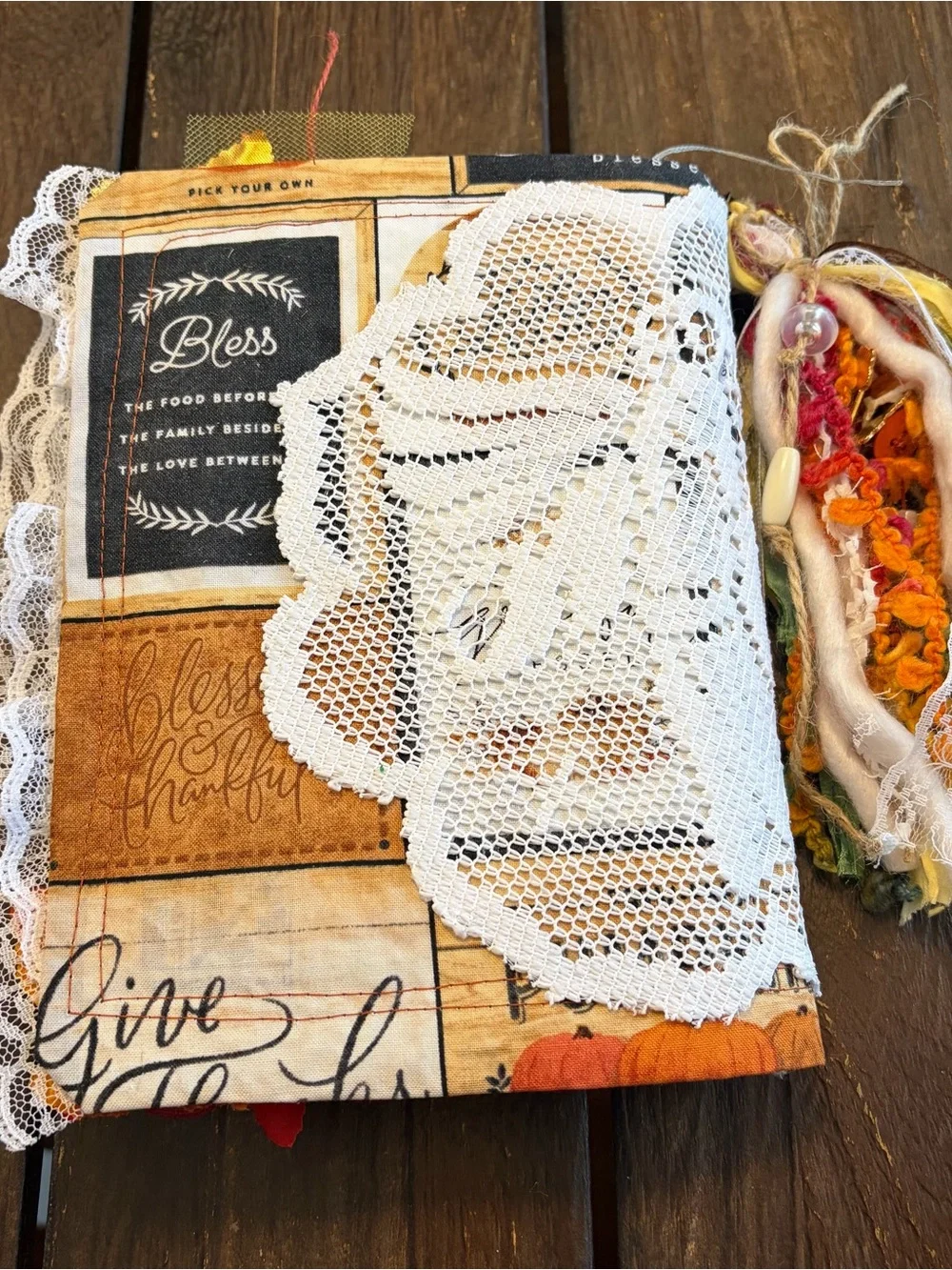 Fall Autumn Junk Journal Softcover Give Thanks Gather Thankful Decorated 3 Sig